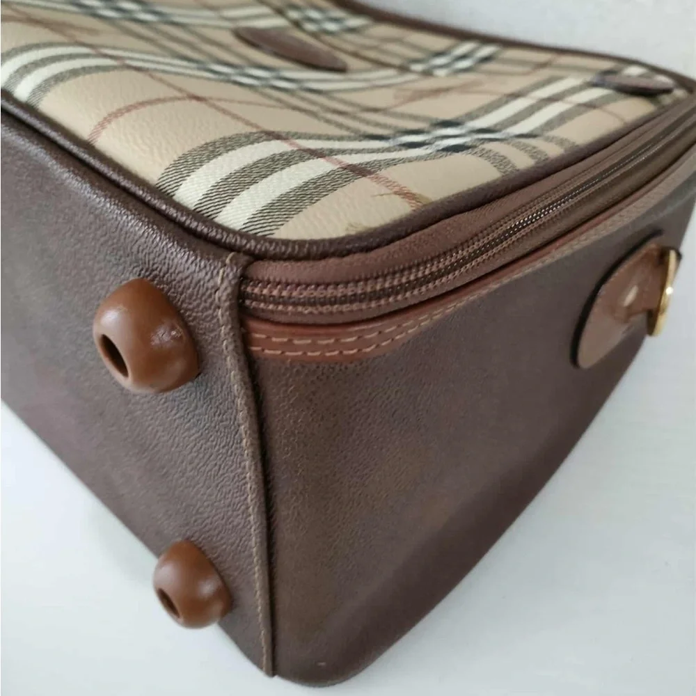 Burberry Tan and Brown Plaid Briefcase
